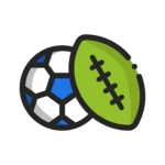 Rugby ball en voetbal icoon activiteiten-Beuningen-sportief